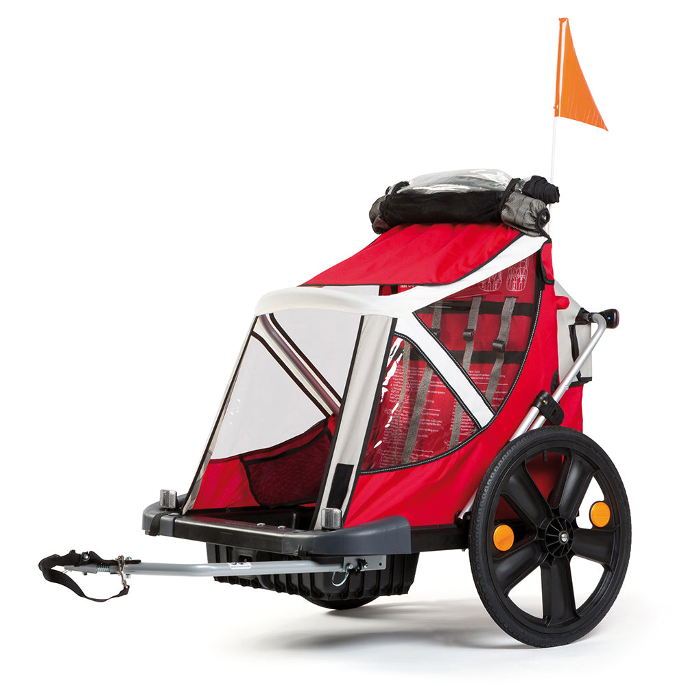 Bellelli Carrello Portabimbo Bicicletta B-TRAVEL Rosso (Max 35kg)