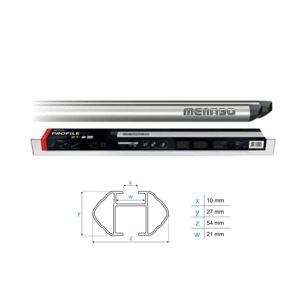 Barra portatutto auto profile l Silver alluminio (2 pezzi)