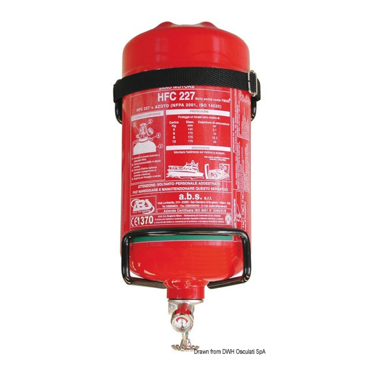 Osculati RINA-approved fire extinguishing system FM-200 31.520.13
