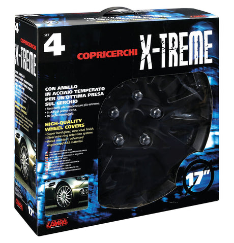 Lampa C-071, X-Treme - Set 4 copricerchi - diametro 17" - Nero opaco 31209