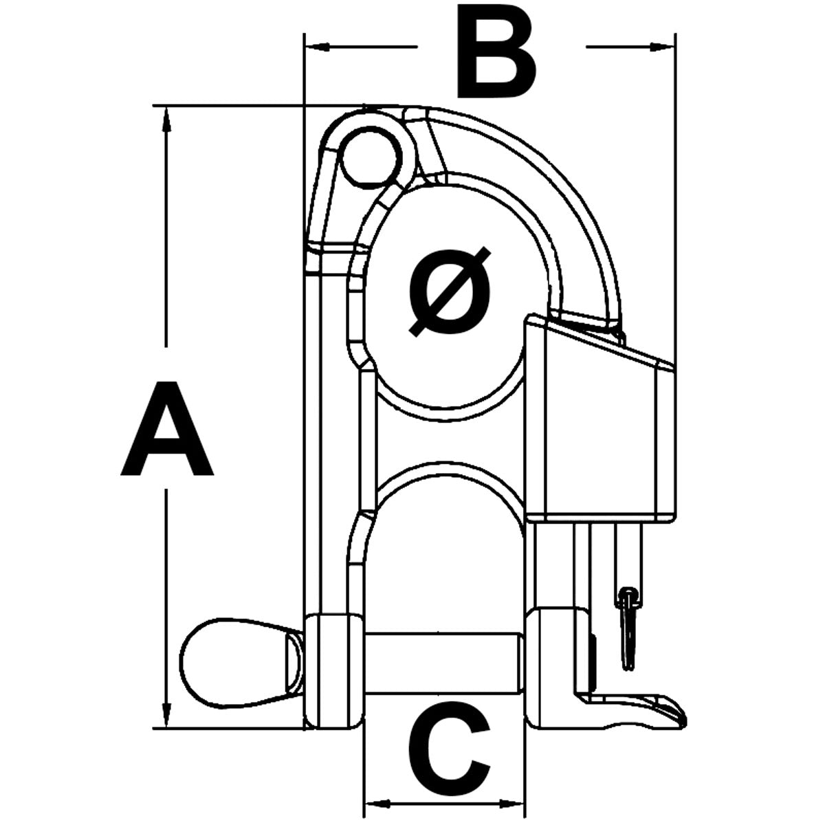 Trem-Regulierungs-Karabiner für Wasserski