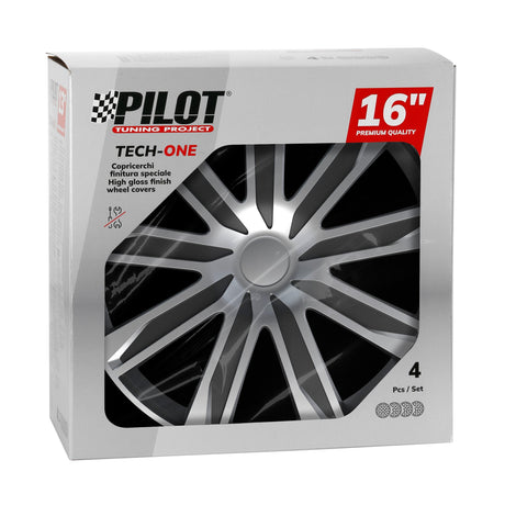 Pilot Raze Silver/Black - Set 4 copricerchi -  16"