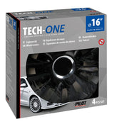 Lampa Copricerchi auto 4 pz - verniciati Tech-One Avalone Pro Black -  16" 31528