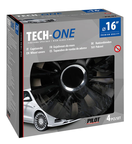 Lampa Copricerchi auto 4 pz - verniciati Tech-One Avalone Pro Black -  16" 31528