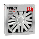Pilot Copricerchi auto 4 pz - verniciati Tech-One Royal Silver -  16"