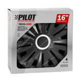 Pilot Copricerchi auto 4 pz - verniciati Tech-One Royal Black -  16"