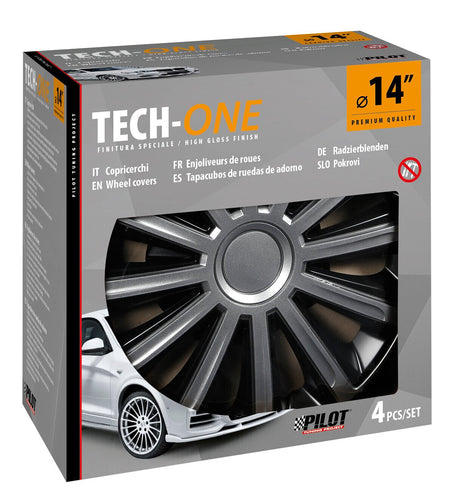 Pilot Copricerchi auto 4 pz - verniciati Tech-One Trend Bicolour -  14"