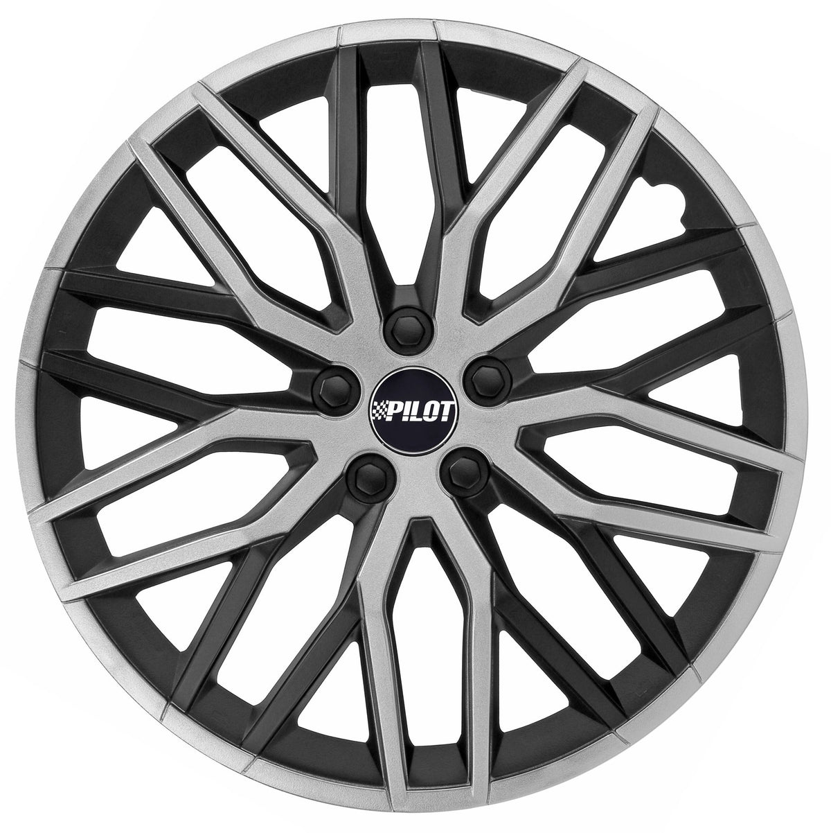 Pilot Speedster - Set 4 copricerchi - 16" - Nero/Argento