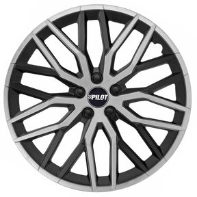 Pilot Speedster - Set 4 copricerchi - 16" - Nero/Argento