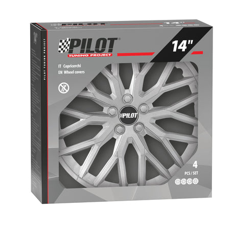 Pilot Speedster - Set 4 copricerchi - 14" - Argento
