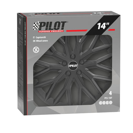 Pilot Speedster - Set 4 copricerchi - 14" - Nero