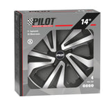 Pilot Vortexx - Set 4 copricerchi - 14" - Nero/Argento