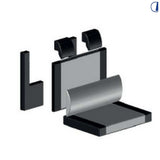 Di-Tec Kit cuscineria Smart-Seat con poggiatesta 690x650 mm tessuto nero melange