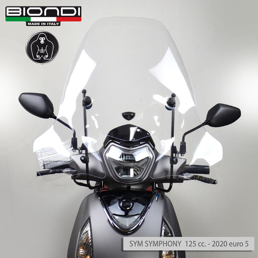 Biondi Parabrezza Z SYM Symphony ST 50/125/200 e Cup Little Club 2015-2020 con Attacchi