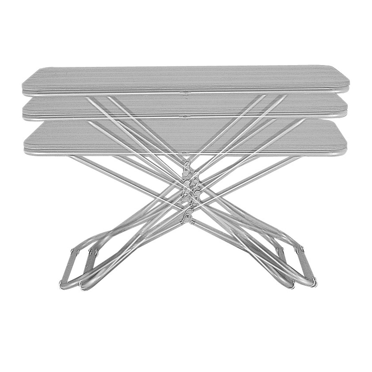 Mesa de lujo Trem modelo Itaca, tablero de contrachapado de teca, 115x60 cm, Al 75-65-50 cm