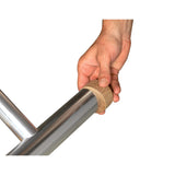 Trem Tavolo Top Magnum Silber mit Gitterplatte, 140 x 70 cm (Höhe 73 cm).