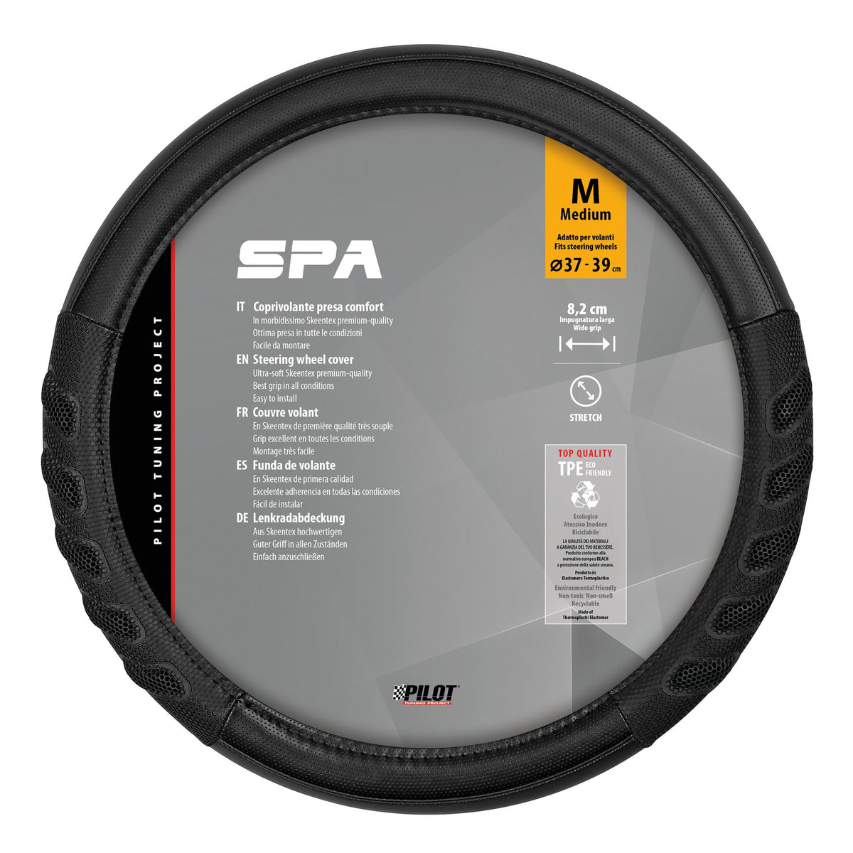 Pilot Spa, coprivolante in Skeentex - M -  37/39 cm - Nero