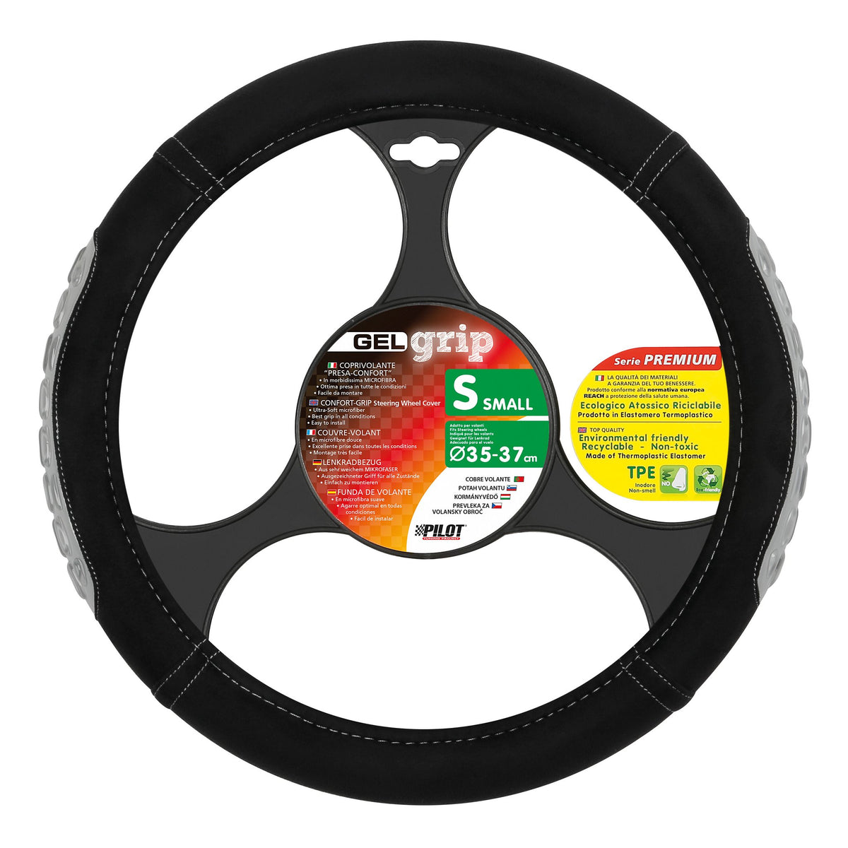 Lampa Gel Grip Coprivolante in Microfibra Grigio S - Ø 35/37 cm