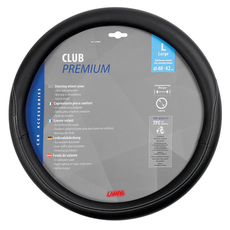 Lampa Club, coprivolante in Skeentex - L -  40/42 cm - Nero 32984