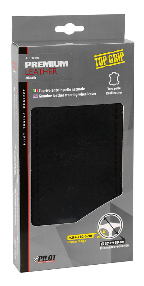 Pilot Premium, coprivolante in pelle - L -  37/39 cm - Nero