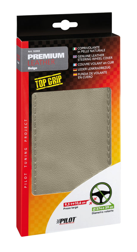 Pilot Premium, coprivolante in pelle - L -  37/39 cm - Beige