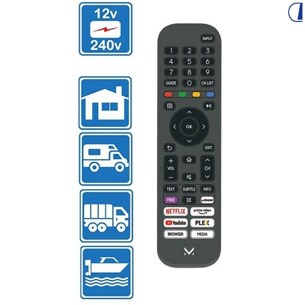 Majestic Smart TV LED 24" HD Ready VIDAA 12/220V per camper
