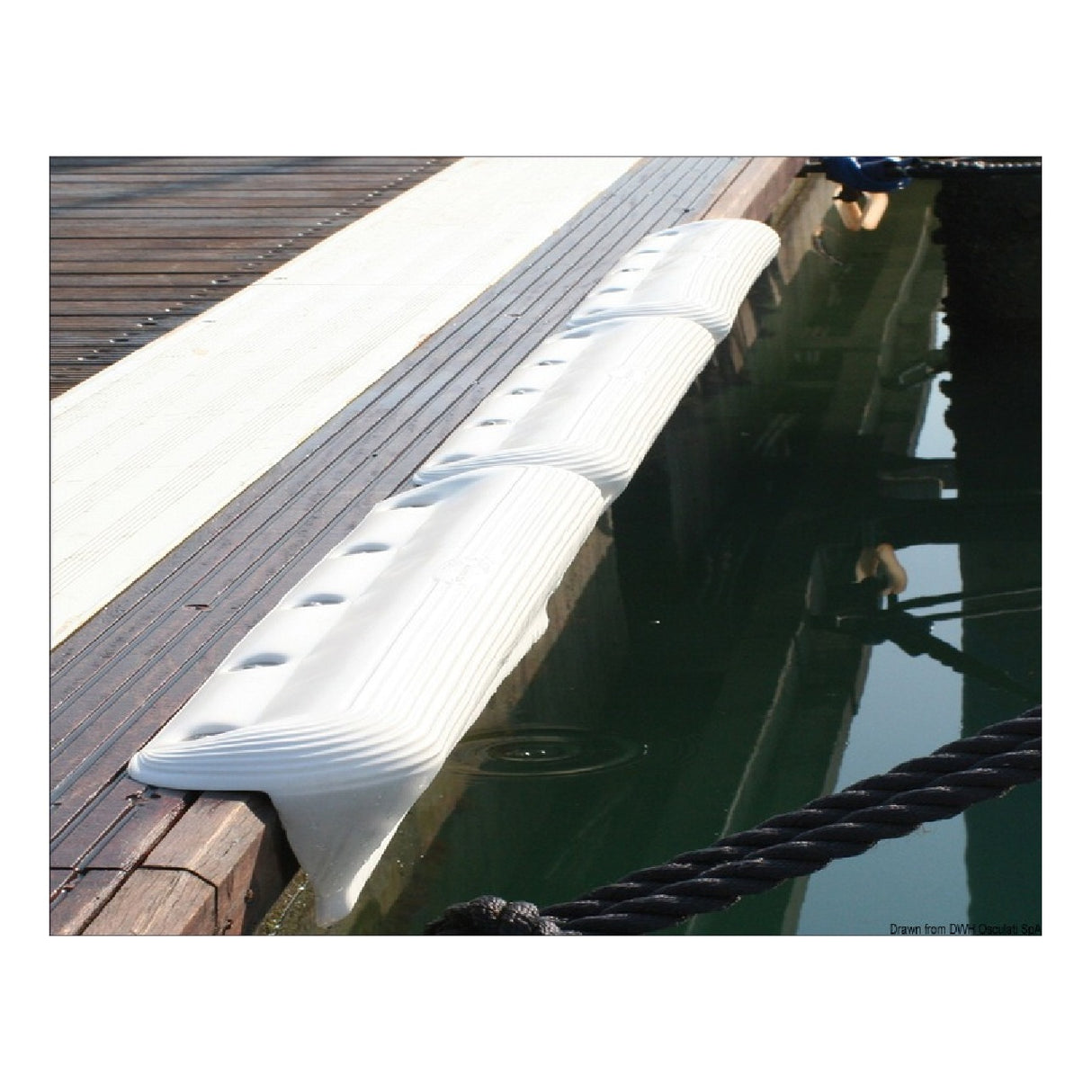 Protección Osculati para muelles y piscinas en EVA suave blanca 33.519.33