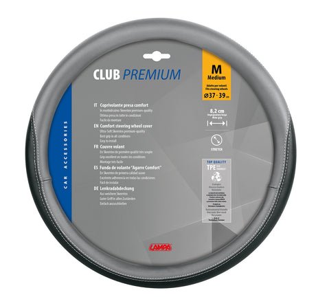 Lampa Club, coprivolante in Skeentex - M -  37/39 cm - Nero/Grigio 33067