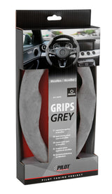 Pilot Grips, coprivolante sportivo in microfibra, universale - Grigio
