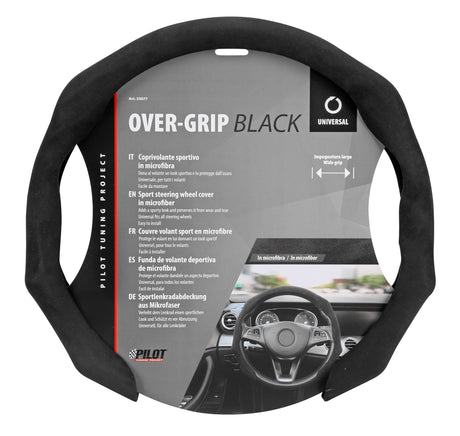 Pilot Over-Grip, coprivolante sportivo in microfibra, universale - Nero