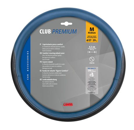Lampa Club, coprivolante in Skeentex - M -  37/39 cm - Nero/Blu 33117