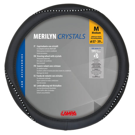 Lampa Merilyn, coprivolante in Skeentex con cristalli - M -  37/39 cm - Clear 33135