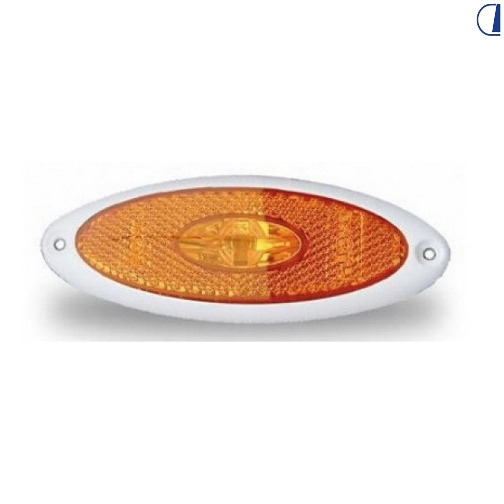 Di-Tec Side marker LED con cornice bianca e connettore IP