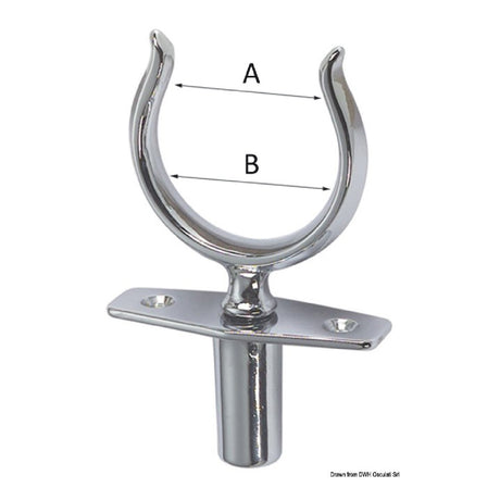 Osculati Scalmo in ottone cromato con boccola cieca 34.160.10