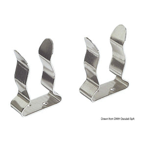 Osculati Clip in Acciaio Inox per bloccaggio ganci accosto, canne pesca ecc 34.356.00 - 1 Coppia 34.356.00 - AmerigoStore