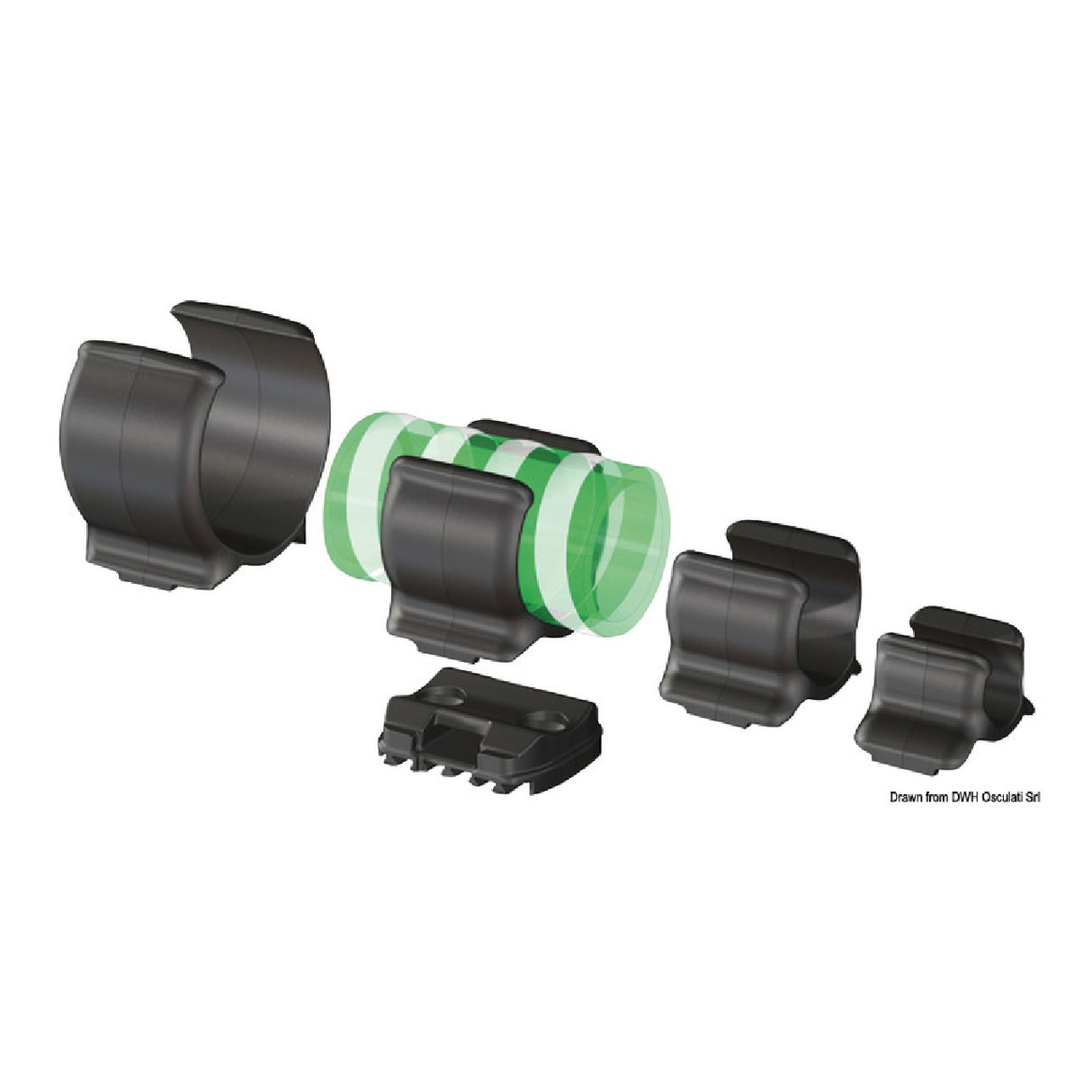 Osculati Base fissaggio TRU DESIGN per clip fermaoggetti 10 pz 34.360.00 - AmerigoStore