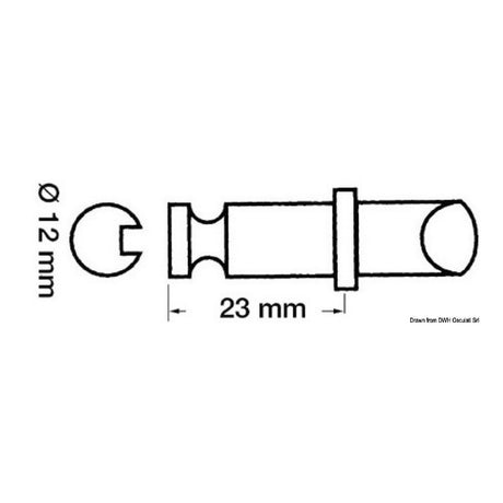 Osculati Scalmo ottone cromato per canotti 34.430.10