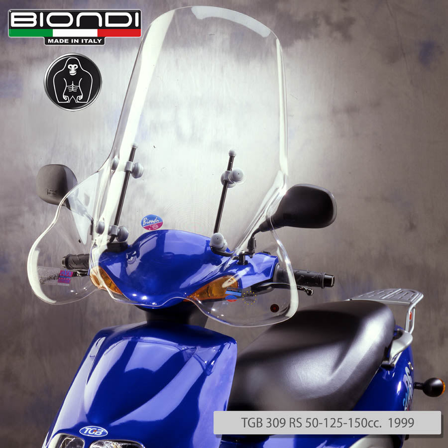 Biondi Parabrezza Club Piaggio Skipper 125/150 cc 1999 - Completo di Attacchi