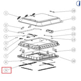 Copertura zigrinata per LED oblò Di-Tec 700x500 mm (1 pz)