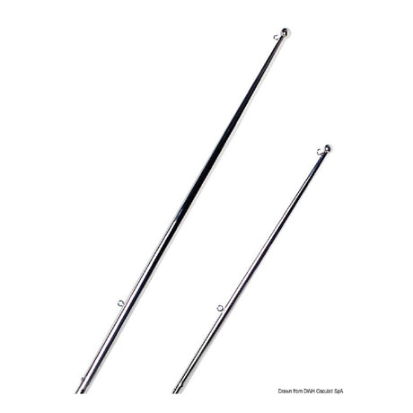 Osculati Fahnenhalter aus hochglanzpoliertem Edelstahl mit Schnappverschluss 35.392.01