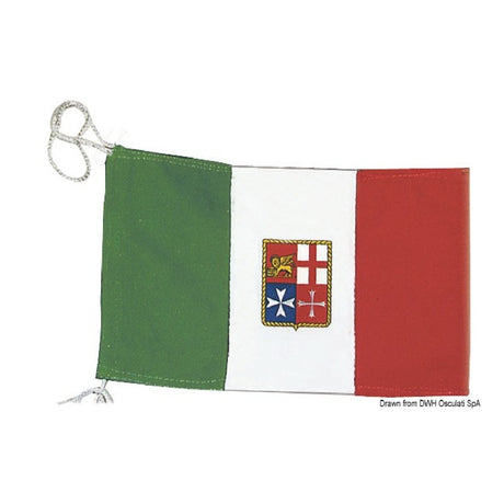Italienische Höflichkeitsflagge „Osculati“ aus Polyester-Wimpelkette 35.453.01 35.453.01