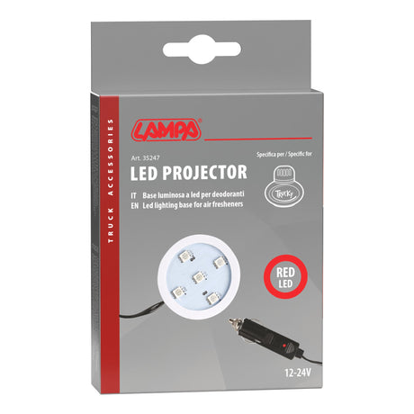 Lampa Trucky Led, base luminosa a led, 12/24V - 1 colore (Rosso) 35247
