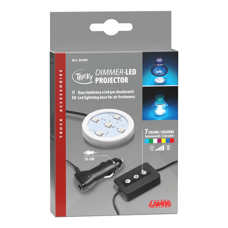 Lampa Trucky Led, base luminosa a led 12/24V - 7 colori con dimmer 35249
