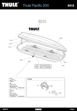 Box tetto auto Pacific M 200 Thule grigio 631214