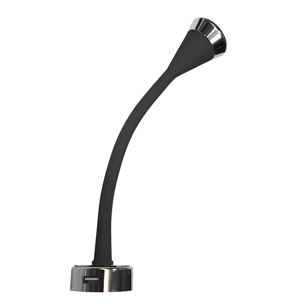 Lampada da lettura LED COB flessibile Flexi Soft Touch con USB, nera