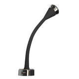 Lampada da lettura LED COB flessibile Flexi Soft Touch con USB, nera