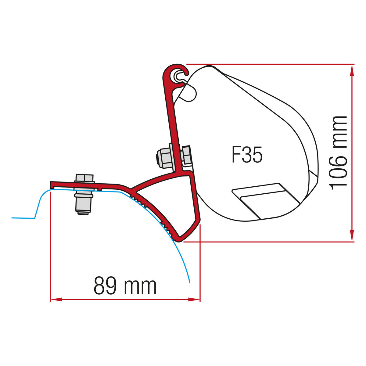 Fiamma Kit adattatore tendalino F35 per Renault Trafic (dal 2014)