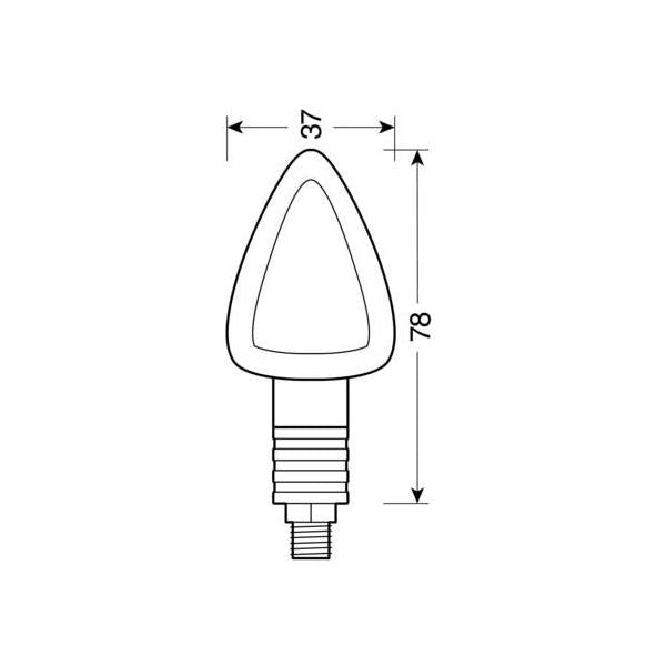 Lampa Focal, indicatori di direzione - 21W - Nero