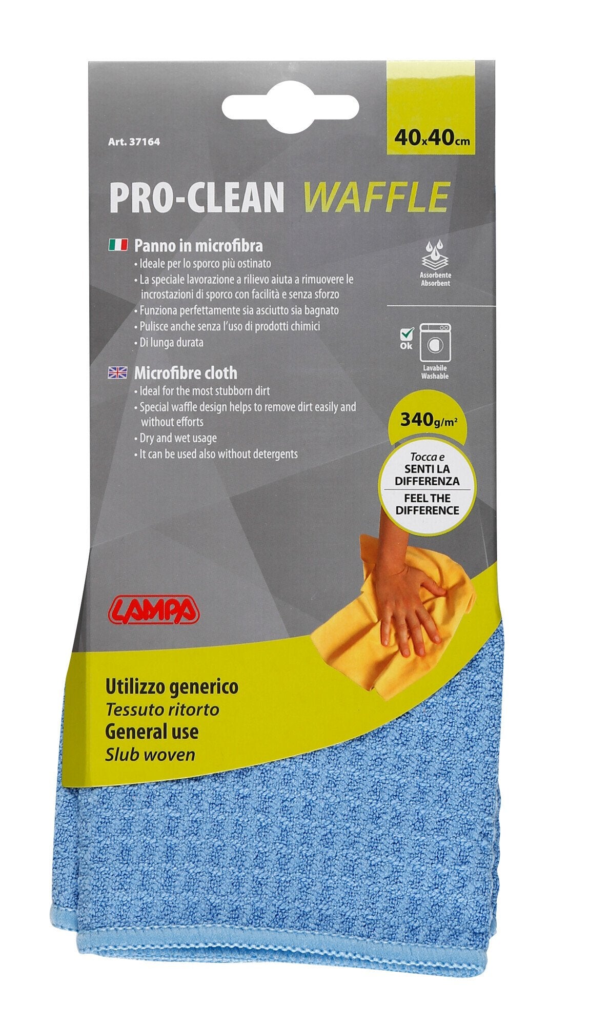 Lampa Pro-Clean - 40x40 cm - Panno extrapulente - Tessuto waffle 37164