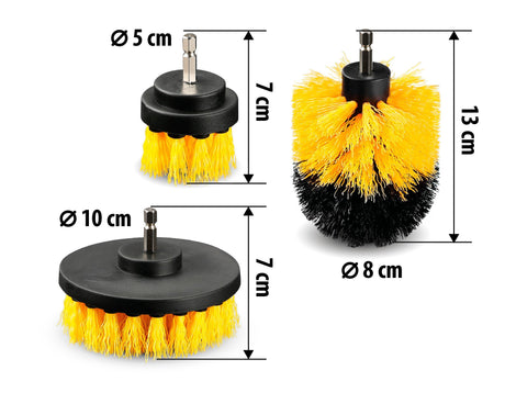 Lampa Vortex Kit 3 spazzole per trapano -  10 / 8 / 5 cm 37312
